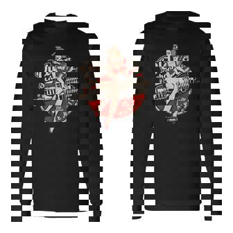 スパークプラグ ピンナップ メカニック 長袖Tシャツ - Kawaiitshirt