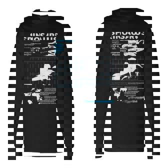 スピノサウルスのファクトシート 長袖Tシャツ - Kawaiitshirt