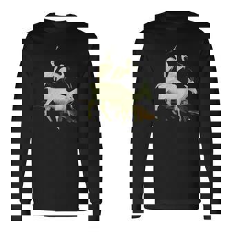 スプーンビルズとヤギの庭 地上の喜びの庭 長袖Tシャツ - Kawaiitshirt