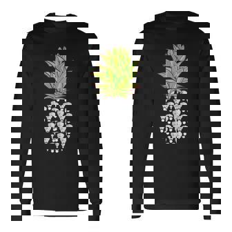 スポーツシャツ 面白いパイナップルデザイン ヴィンテージ バドミントン 長袖Tシャツ - Kawaiitshirt