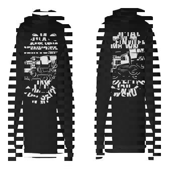 スムーズに敷設する 面白いコンクリート作業員 長袖Tシャツ - Kawaiitshirt
