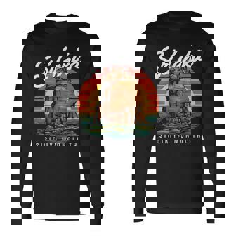 スリランカ モノリス シギリヤ 岩 要塞 城 旅行 長袖Tシャツ - Kawaiitshirt