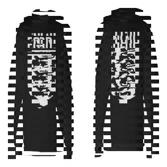 スリーライオンズ イングランド フットボール クレスト 長袖Tシャツ - Kawaiitshirt