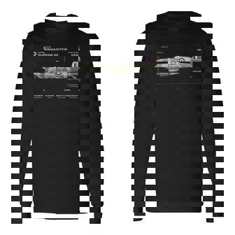 スーパーマリン スピットファイア 第二次世界大戦 航空機 イギリス空軍 長袖Tシャツ - Kawaiitshirt