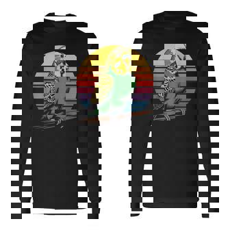 セキセイインコ レトロ セキセイインコ 長袖Tシャツ - Kawaiitshirt