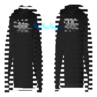 セキセイインコ鳥、セキセイインコ青い鳥 長袖Tシャツ - Kawaiitshirt