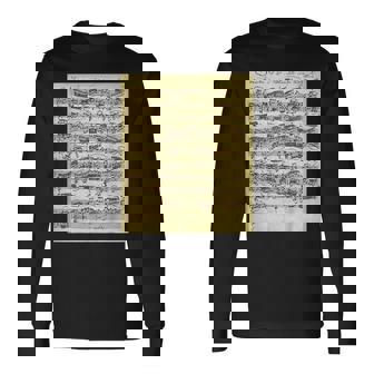 セバスティアン・バッハ ソナタ 楽譜 古典作曲家クラス 長袖Tシャツ - Kawaiitshirt