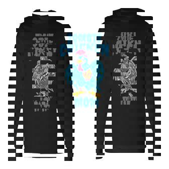 ゾンビ アンデッド 面白い 雄鶏 ハロウィン ゾンビ チキン ママ 長袖Tシャツ - Kawaiitshirt