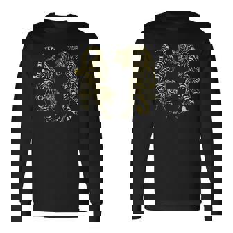 タイタトゥー ツイン タイガー サック ヤント ムエタイ タイ タイ 長袖Tシャツ - Kawaiitshirt