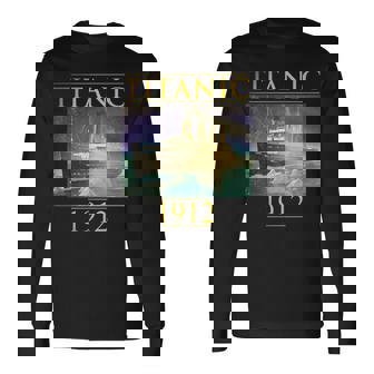 タイタニックtシャツ 帆船 ヴィンテージ クルーズベッセル 1912年 ギフト 長袖Tシャツ - Kawaiitshirt