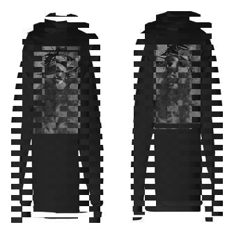 タバコを吸うクールなイエス・キリスト、反抗的なイエス・キリスト 長袖Tシャツ - Kawaiitshirt