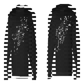 タンポポ バトントワラーの花、花のバトントワリング ツリー 長袖Tシャツ - Kawaiitshirt