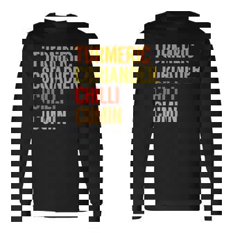 ターメリック コリアンダーチリクミン カレー 長袖Tシャツ - Kawaiitshirt