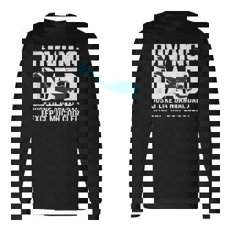 ダイビング お父さん ヴィンテージ スキューバ ダイバー 父 スキューバダイビング 長袖Tシャツ - Kawaiitshirt