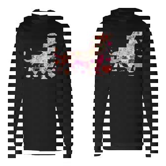 ダックスフントの解体新書 ミニチュアダックス 犬の飼い主 ダックス飼い おもしろ 愛犬家 犬 ダックスフント 長袖Tシャツ - Kawaiitshirt