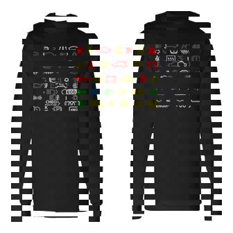 ダッシュボードインジケーターライト 面白い 長袖Tシャツ - Kawaiitshirt