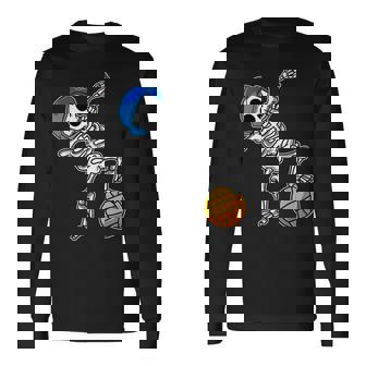 ダビング 水球 スケルトン ハロウィン 骨 ダブダンス 長袖Tシャツ - Kawaiitshirt