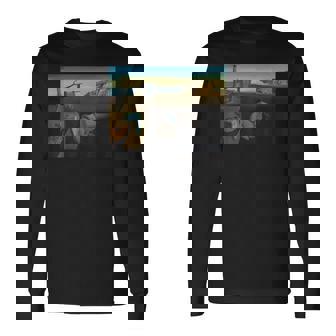 ダリによる有名な絵画の持続性 長袖Tシャツ - Kawaiitshirt