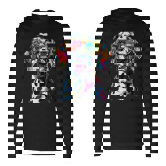 ダルメシアンとサングラスの犬 ダルメシアンが大好きです 長袖Tシャツ - Kawaiitshirt