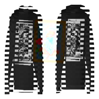 チカーナ レイナ チカーノ シャツ チョロ クイーン かわいい レトロ ローライダー 長袖Tシャツ - Kawaiitshirt