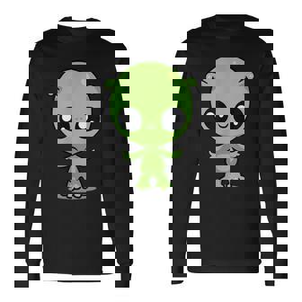 チビ カワイイ エイリアン Ufo 宇宙人 長袖Tシャツ - Kawaiitshirt