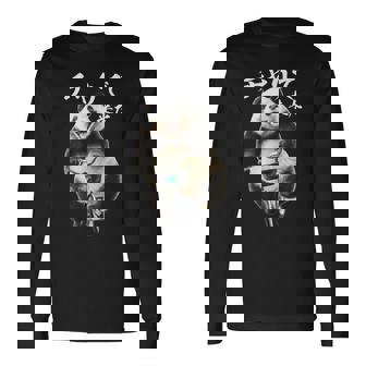 チャリで来た 面白いtシャツ パンダ 自転車 動物 メンズ グッズ かわいい おもしろ 面白い 服 ネタ 長袖Tシャツ - Kawaiitshirt