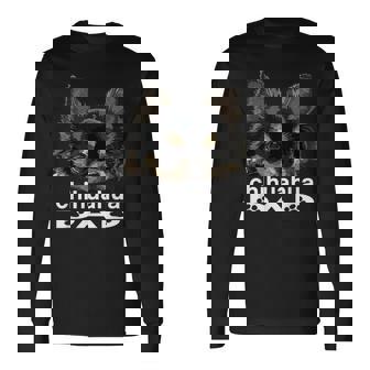 チワワ お父さん 面白い 父 犬 チワワ パパ 長袖Tシャツ - Kawaiitshirt