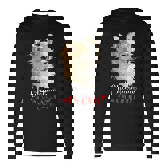 チワワ ロングヘア チワワ ロングヘア ママ ママ 犬好き 長袖Tシャツ - Kawaiitshirt