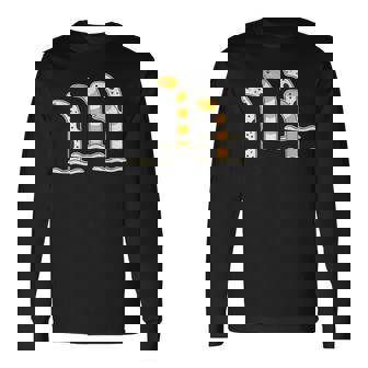 チンアナゴ & ニシキアナゴ【どうぶつフレンズ】水族館の生き物 かわいい 面白 動物 イラスト 長袖Tシャツ - Kawaiitshirt