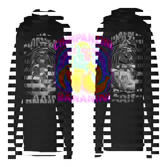 チンパンジーニ バナニーニ イタリアのブレインロットミーム 長袖Tシャツ - Kawaiitshirt