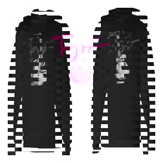 テイラーのファーストネーム 私はテイラーガールが大好きです かわいいギター 長袖Tシャツ - Kawaiitshirt