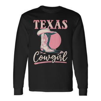 テキサス カウガール デザート ウエスタン テキサス カウガール 長袖Tシャツ - Kawaiitshirt