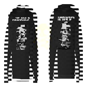 テコンドーtkdパンダキッズファイター 長袖Tシャツ - Kawaiitshirt