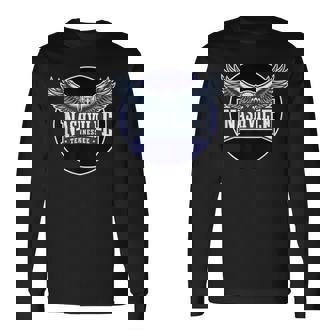 テネシー州ナッシュビル カントリー アメリカ合衆国西部ミュージックシティ 長袖Tシャツ - Kawaiitshirt