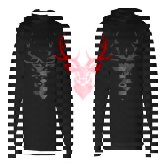 ディア シャレー アントラーズ レトロ スタッグ アントラーズ ヴィンテージ お土産 長袖Tシャツ - Kawaiitshirt