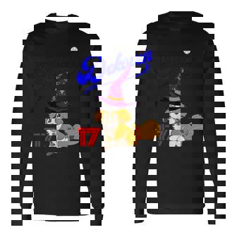 デコピン、デコイ、犬シャツ、No17、愛犬、コーイケルホンディエ、野球観戦、Dekopin Decoy ハロウィン 長袖Tシャツ - Kawaiitshirt