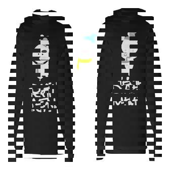 デスメタル ホッキョクグマ Cute Polar Bear Metalhead Death Metal 長袖Tシャツ - Kawaiitshirt