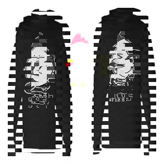 デリバリーするニワトリ 配達中 長袖Tシャツ - Kawaiitshirt