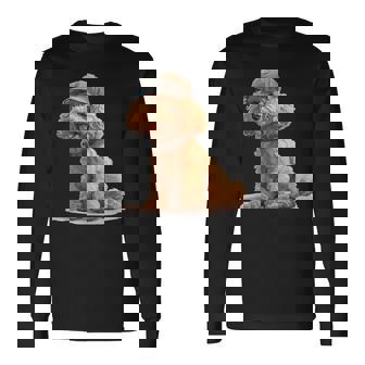 トイプードル 水彩 犬 野球帽 長袖Tシャツ - Kawaiitshirt