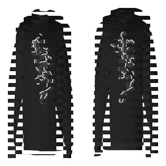 トカゲ《ワンポイント 胸》【どうぶつフレンズ】かわいい 動物 グッズ イラスト 面白い 長袖Tシャツ - Kawaiitshirt