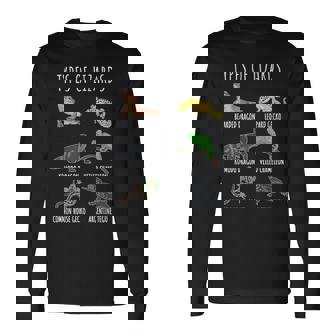 トカゲの種類 知育コレクション かわいいトカゲ愛好家 長袖Tシャツ - Kawaiitshirt