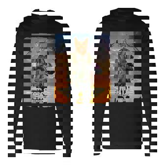 トップ 猫 マーベリック パロディ アクション 映画 叙事詩 レトロ 長袖Tシャツ - Kawaiitshirt