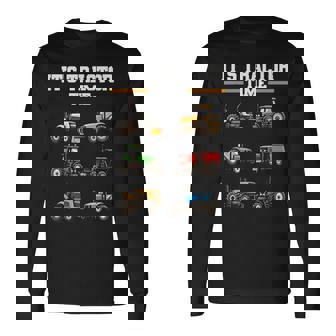 トラクター タイム 農業 男の子 キッズ 農家 農業 トラクター 長袖Tシャツ - Kawaiitshirt