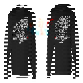 トランプ 防弾 ファイト ファイト ファイト 長袖Tシャツ - Kawaiitshirt