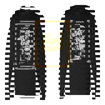 トランプミームコイン、トランプクリプトミーム、ファイトファイトトランプ。 長袖Tシャツ - Kawaiitshirt