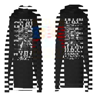 トランプ・ヴァンス'24 アウトロー・ヒルビリーアメリカ国旗ヴィンテージ 長袖Tシャツ - Kawaiitshirt