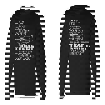 トランペッターのための面白いトランペット格言モチーフ 長袖Tシャツ - Kawaiitshirt