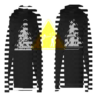 トランペット注意面白いトロンボーン奏者 長袖Tシャツ - Kawaiitshirt