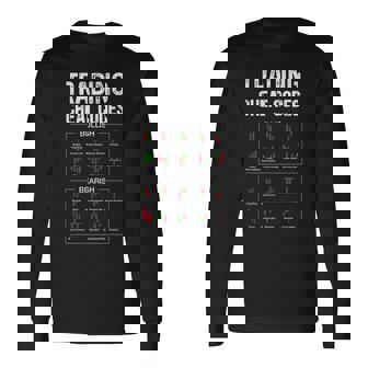 トレーディングチートコード 面白い 投資 トレーダー 株 投資家 長袖Tシャツ - Kawaiitshirt