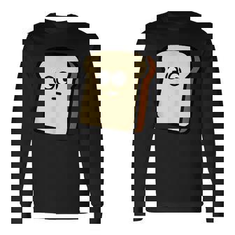 トーストくん パン 食パン かわいい イラスト ゆるキャラ メンズ レディース キッズ 長袖Tシャツ - Kawaiitshirt